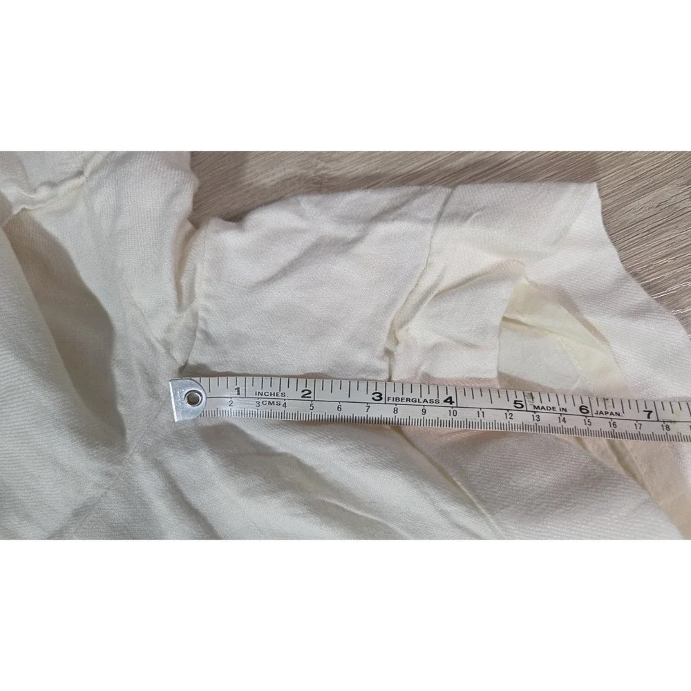 The Limited Linen Lined Shorts Pockets Ivory Size 6 - Picture 7 of 7
